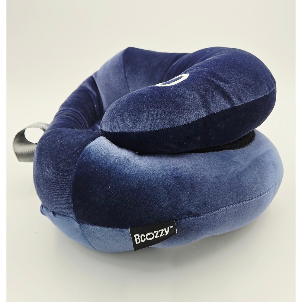BCOZZY Travel Neck Pillow Velvety Smooth Double Neck Head Chin Support Large NEW